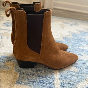 Zara Brown Suede Ankle Boots